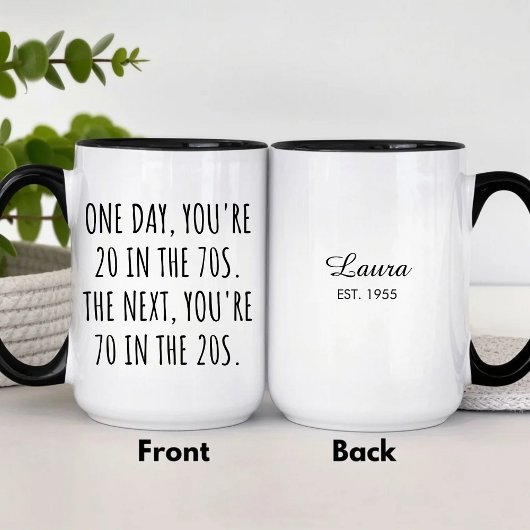 Lustige 70. Geburtstagsfeier Tasse