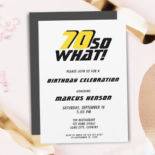 Lustige 70 na und Zitat 70. Geburtstag  Einladung