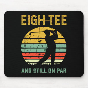 Lustige 80. Geburtstags-Golf-Wortspiel Golfen 80-j Mousepad