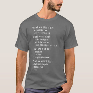 Lustige 80er Rock-Songs Musiktexte Eighties 70er R T-Shirt