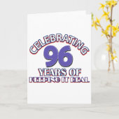 Lustige 96. Geburtstagsentwürfe Karte (Gelbe Blume)