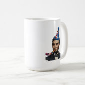 Lustige Abraham-Lincoln-Party-Feier Kaffeetasse (VorderseiteRechts)