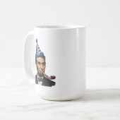 Lustige Abraham-Lincoln-Party-Feier Kaffeetasse (Vorderseite Links)