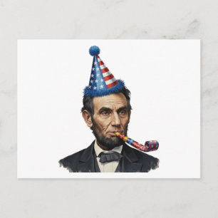 Lustige Abraham-Lincoln-Party-Feier Postkarte