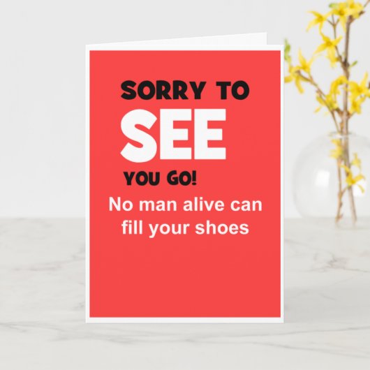 lustige Abschied Karte (Gelbe Blume)