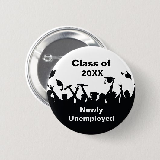 Lustige Abschluss-Button-Knöpfe Button (Vorne & Hinten)