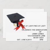 LUSTIGE ABSCHLUSS-EINLADUNG EINLADUNG (Vorne/Hinten)