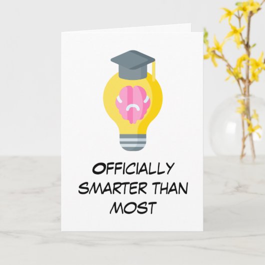 lustige Abschluss-Karten Karte (Gelbe Blume)