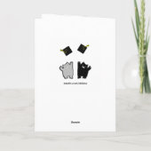 lustige Abschluss-Katzen Karte (Rückseite)