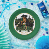 Lustige Abschlussfeier U Ate Schwarze Frau Abschlu Pappteller (Party)