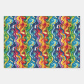 lustige abstrakte Liebhaber Party gekachelt Geschenkpapier Set (Vorderseite)