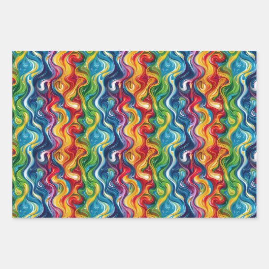 lustige abstrakte Liebhaber Party gekachelt Geschenkpapier Set (Vorderseite)