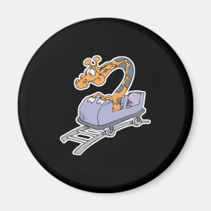 lustige Achterbahn-Giraffe Magnet