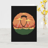 Lustige Achterbahn Vergnügungspark Geschenk Karte (Gelbe Blume)
