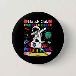Lustige Achtung Senior Hier Komme Ich Astronaut Button