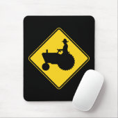Lustige Ackerschlepper-Verkehrsschild-Warnung Mousepad (Mit Mouse)
