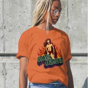 Lustige ADHD-Krisen-Heldin-Chaos-Energie-Retro-Com T-Shirt