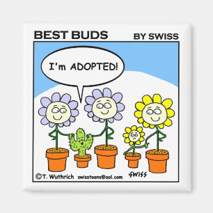 Lustige adoptierte Kaktus-und Magnet