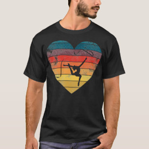 Lustige Aerobic-Gymnastik Herz Retro Vintage Cool T-Shirt