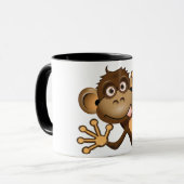 Lustige Affe-Tasse Tasse (Vorderseite Links)