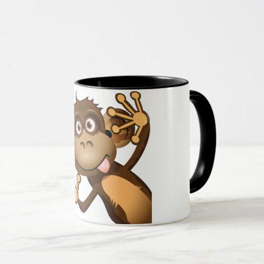 Lustige Affe-Tasse Tasse (VorderseiteRechts)