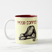 Lustige Affekaffee-Tasse Zweifarbige Tasse (Links)