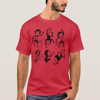 Lustige Affen-Tierfamilie T-Shirt
