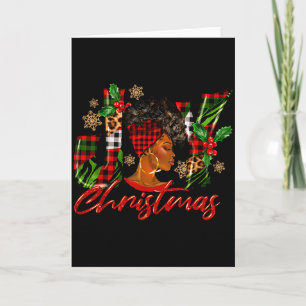 Lustige afroamerikanische Freude Weihnachten Schwa Karte