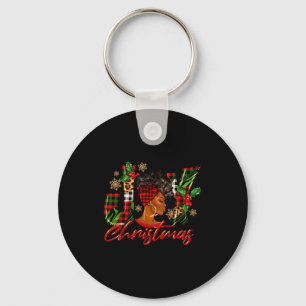 Lustige afroamerikanische Freude Weihnachten Schwa Schlüsselanhänger