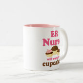 Lustige äh Krankenschwester Zweifarbige Tasse (VorderseiteRechts)