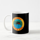 Lustige Alaska Staatsvogel Mücke Kaffeetasse (Links)