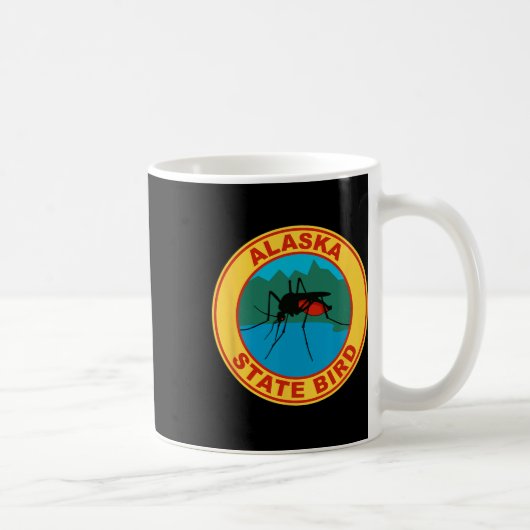 Lustige Alaska Staatsvogel Mücke Kaffeetasse (Rechts)