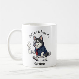 Lustige Alaskan Malamute Geschäftsanzug Kaffee  Kaffeetasse