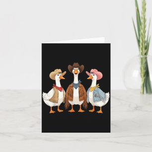 Lustige alberne Gans Cowboy Western Cowgirl Gans H Karte
