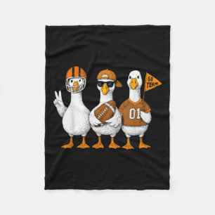 Lustige alberne Gans Ente Football Herbst Football Fleecedecke