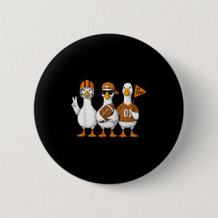 Lustige alberne Gans Ente Fußball Herbst Fußballsp Button
