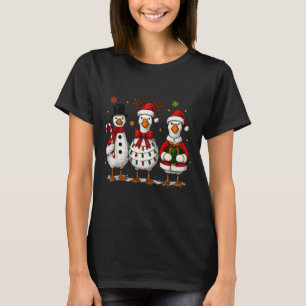 Lustige Alberne Gans Frohe Weihnachtslichter Gans  T-Shirt