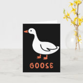 Lustige alberne Gans Karte (Gelbe Blume)