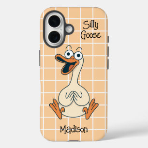 Lustige alberne Gans Personalisiert iPhone 16 Hülle