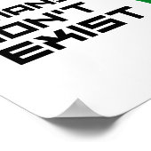 Lustige Alien-Grafik Menschen existieren nicht Poster (Ecke)