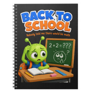 Lustige Alien-Mathematik-Kämpfe Zurück zur Schule Notizblock