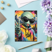 Lustige Alien-Vibes Acryleinladungen (In Situ (Hochzeit))