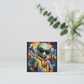 Lustige Alien-Vibes Begleitkarte (Stehend Vorderseite)