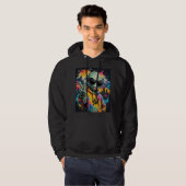 Lustige Alien-Vibes Hoodie (Vorne ganz)