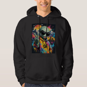 Lustige Alien-Vibes Hoodie