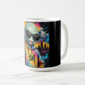 Lustige Alien-Vibes Kaffeetasse (VorderseiteRechts)