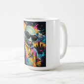 Lustige Alien-Vibes Kaffeetasse (VorderseiteRechts)