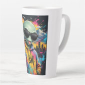 Lustige Alien-Vibes Milchtasse (Rechte Ecke)