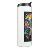 Lustige Alien-Vibes Thermosbecher (Nach links gedreht)