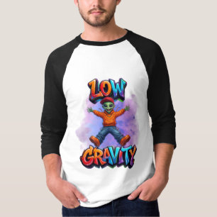 Lustige Alien-Weltraum-Humor-Design mit geringer S T-Shirt
